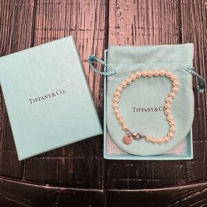Tiffany & Co. Pearl Bracelet with Silver Charm